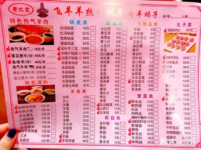 飞烤全羊&老北京涮羊肉--价目表-菜单图片-上海美食