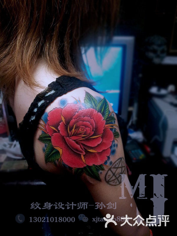 魔杰tattoo玫瑰作品 纹身师孙剑设计 北京纹身图片-null纹身-大众点评