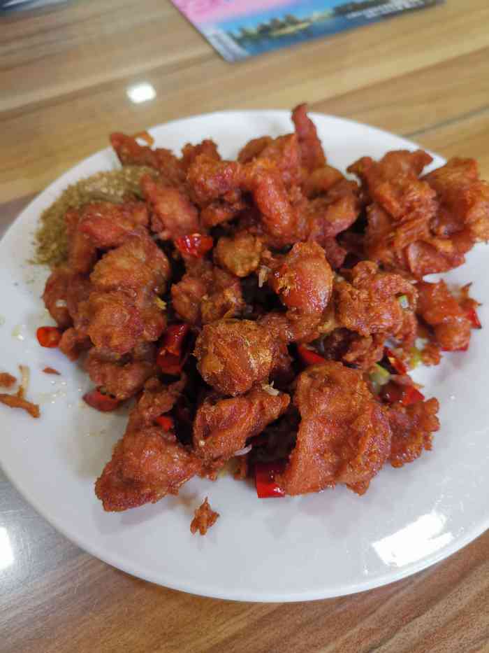 老七饭馆-"炸脆鸡胗 口感很特别 好吃 牛肉烩饭 相.