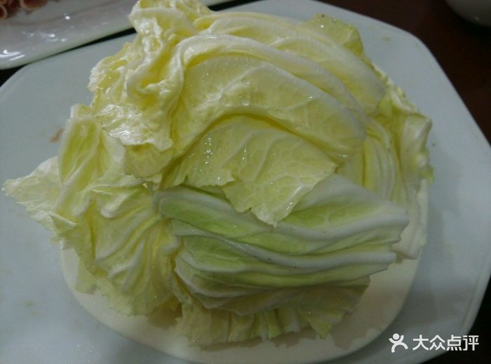 老北京涮羊肉京都火锅店白菜图片