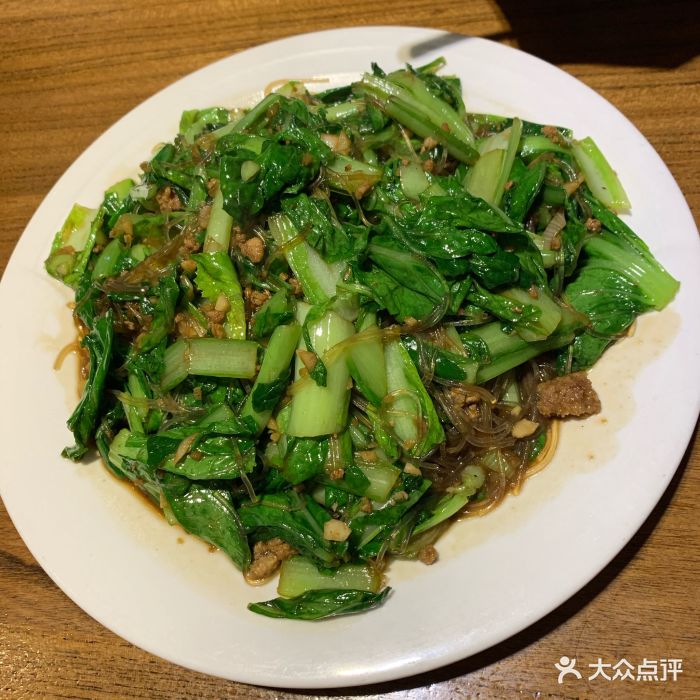 肉末粉丝炒小白菜