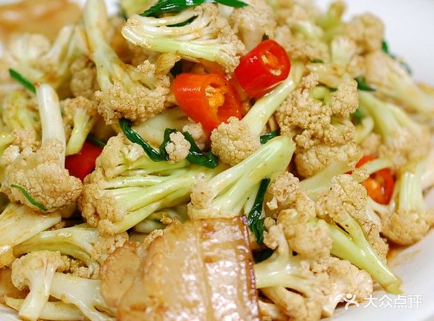 70后饭吧(徐家汇店)韭香有机花菜图片 第1张