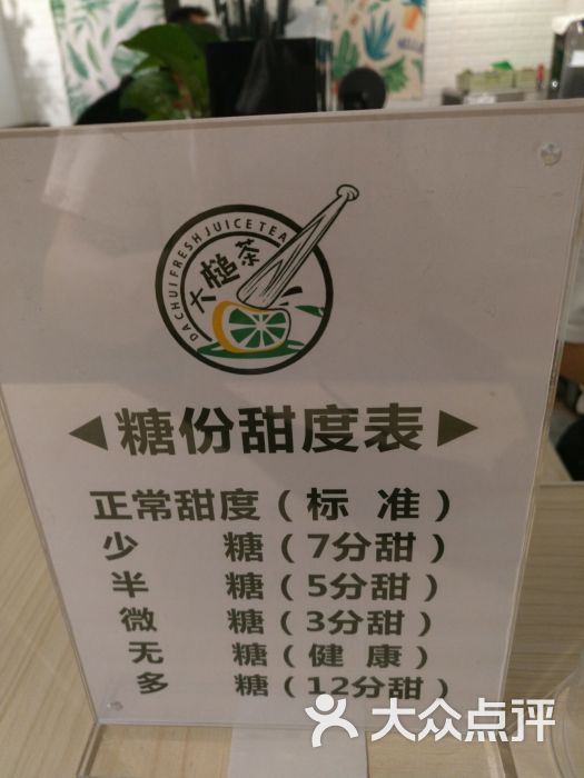 甜度选择