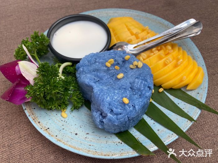 蘭·泰餐(安定门店)芒果蓝色糯米饭图片