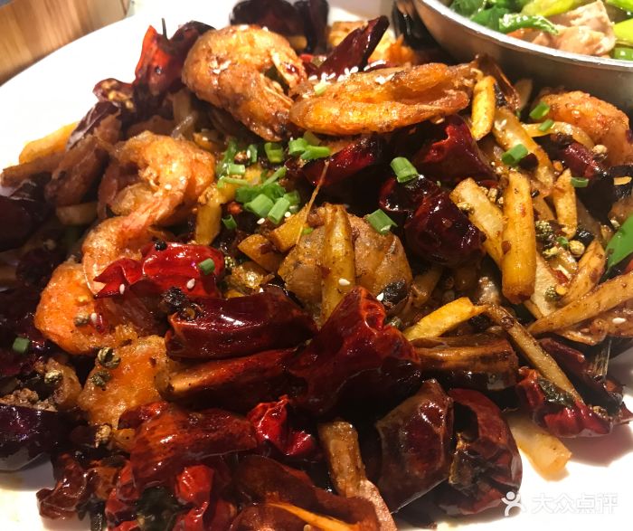 婆子妈私家菜(杨家坪店)风味辣子虾图片 第297张