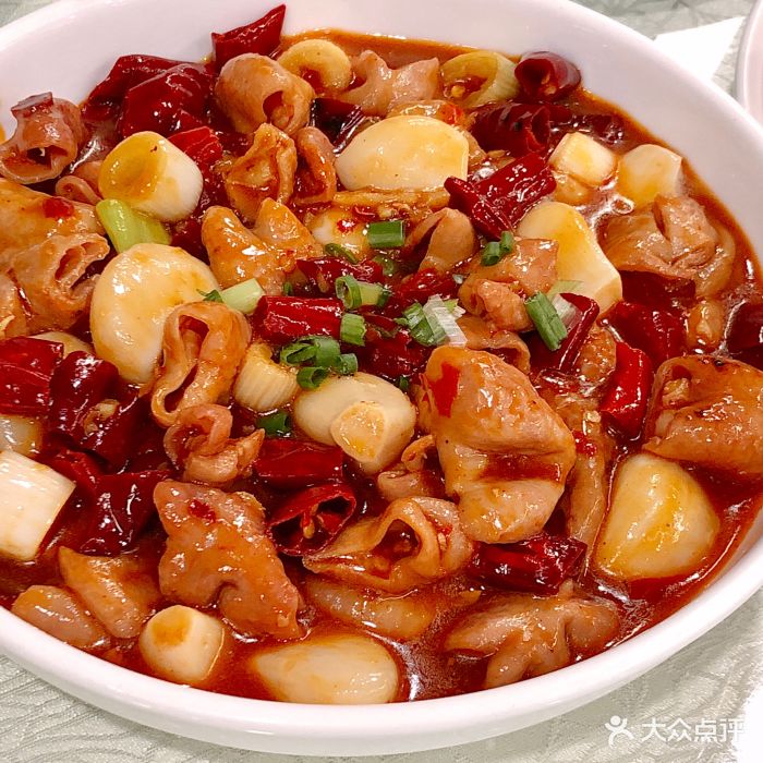 川府热盆景-大蒜烧肥肠图片-北京美食-大众点评网