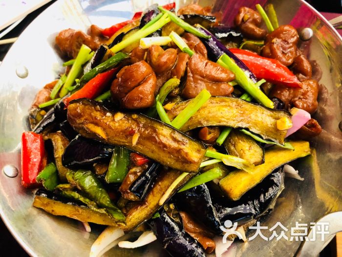 罗家印象·原味私房菜干锅茄子肥肠图片 - 第2张