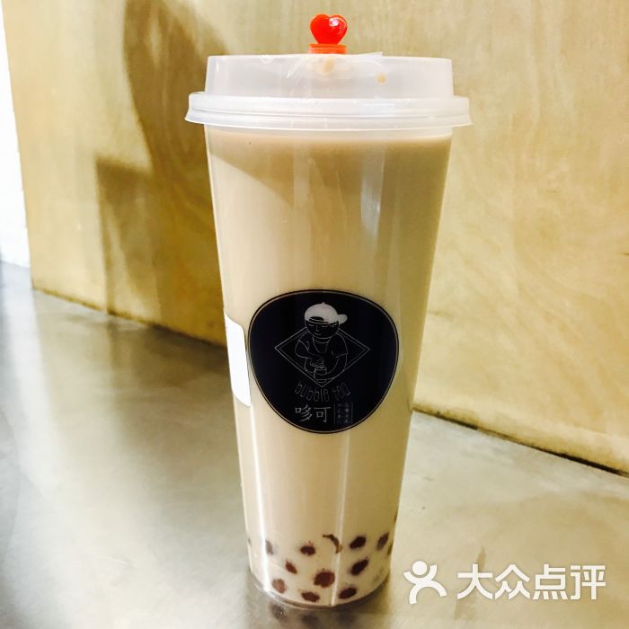 哆可牛乳茶(长寿路豪浦广场店)猫空原叶珍珠奶茶图片 第9张