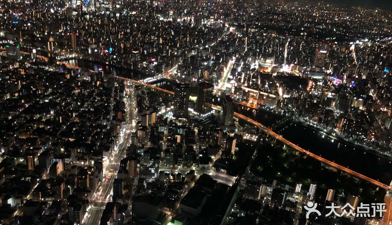 日本最高点,俯瞰整个东京夜景 真的很美