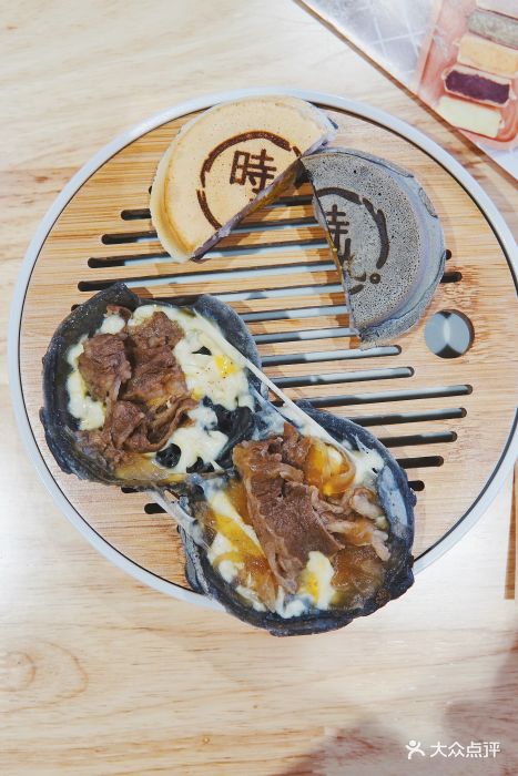 时光车轮饼memopancake(嘉里不夜城店)牛肉寿喜烧芝士车轮饼图片 - 第