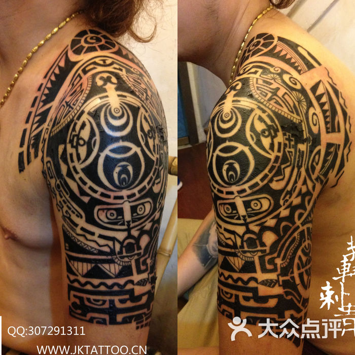 荆轲刺青纹身上海荆轲刺青纹身作品 强森图腾纹身图片