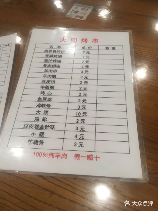 晋宝章大同刀削面(月坛店)菜单图片