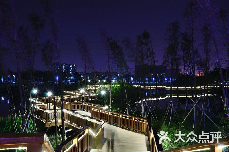 夜拍花都湖