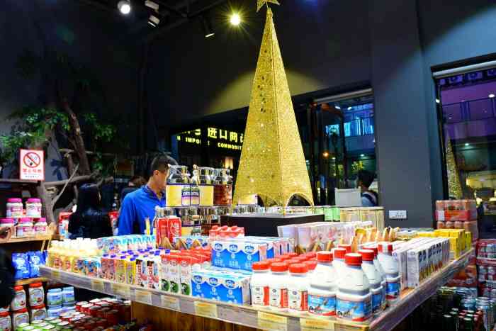 青田侨乡进口商品城-"好多店.沿着马路两边散开一溜,.