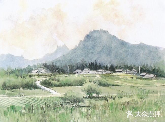 美丽的乡村风景水彩画!