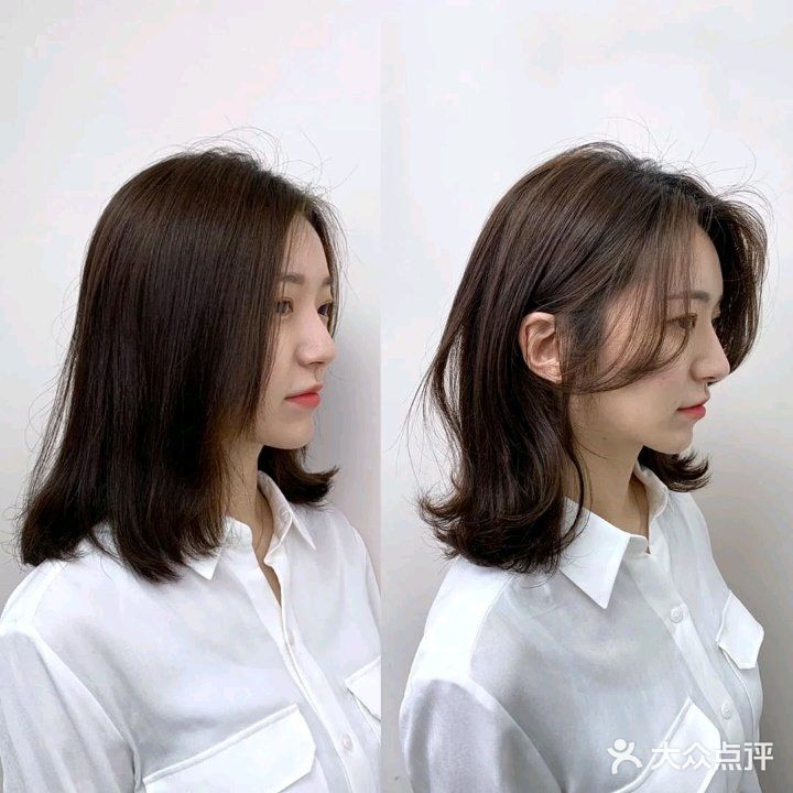 韩式中短发气垫烫锁骨发发型蓬松清新淡雅