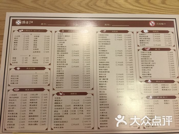 陈傻子餐厅(世纪都会店)菜单图片 - 第2张