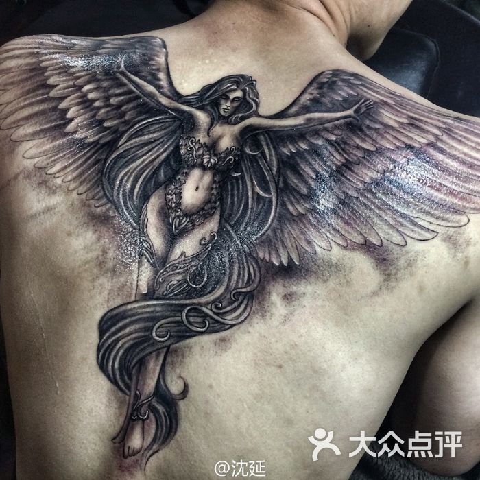 天玺刺青大天使1图片-北京纹身-大众点评网