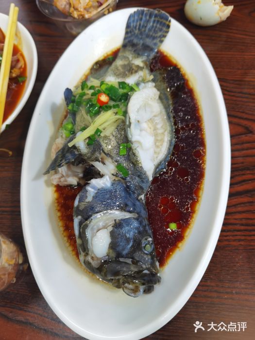 渔舟小厨-清蒸石斑鱼-菜-清蒸石斑鱼图片-北海美食