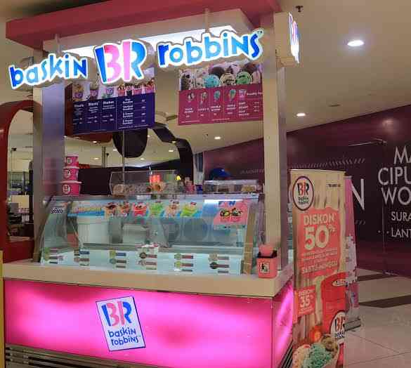 baskin robbins-"br冰激凌的全名是 baskin-rob."