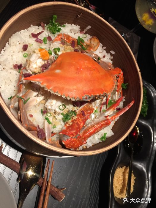 醉东oriental house(静安嘉里店)香米蒸梭子蟹配西班牙火腿图片 第
