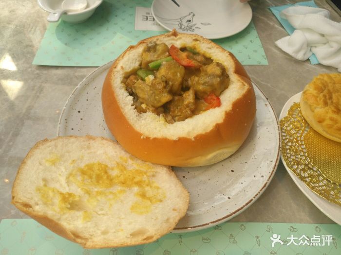大树餐厅咖喱面包鸡图片