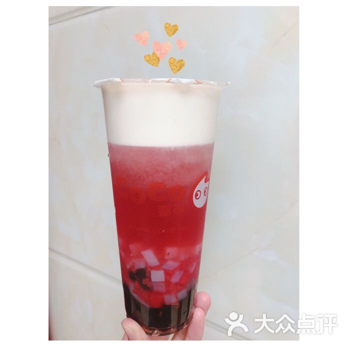 CoCo都可:coco网红套餐 奶霜草莓果茶.江都区
