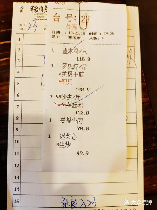 猪肉婆私房菜--价目表-账单图片-顺德区美食-大众点评