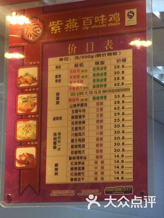 紫燕百味鸡(戴家路店)菜单图片 - 第2张