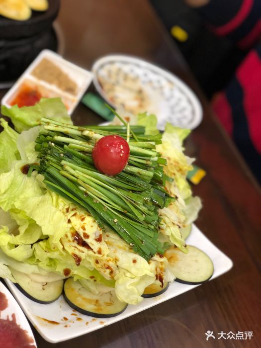 揽月斋炙子烤肉蔬菜拼盘图片 - 第46张