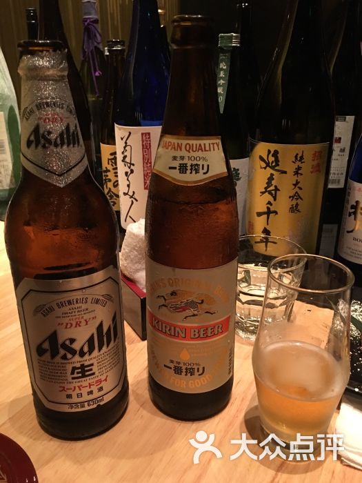 日本清酒餐厅 慢走-啤酒麒麟和朝日图片