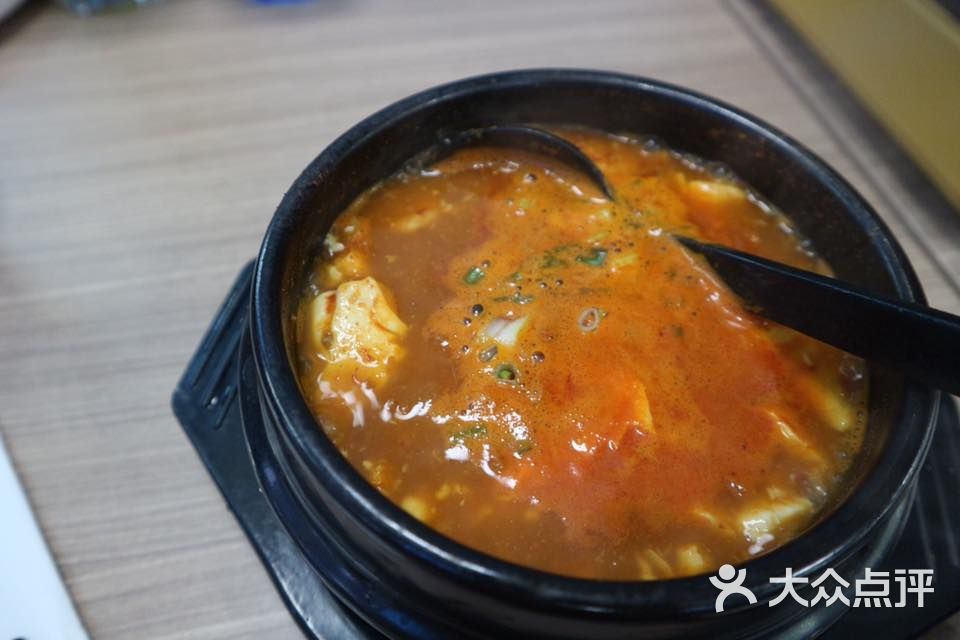 韩赞海鲜豆腐汤配白饭图片 第1张