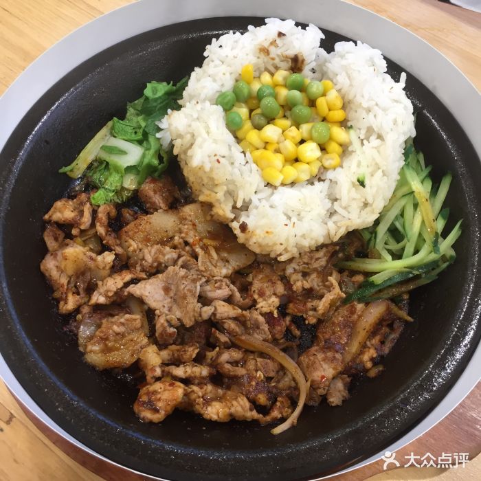 韩式五花肉板烧饭