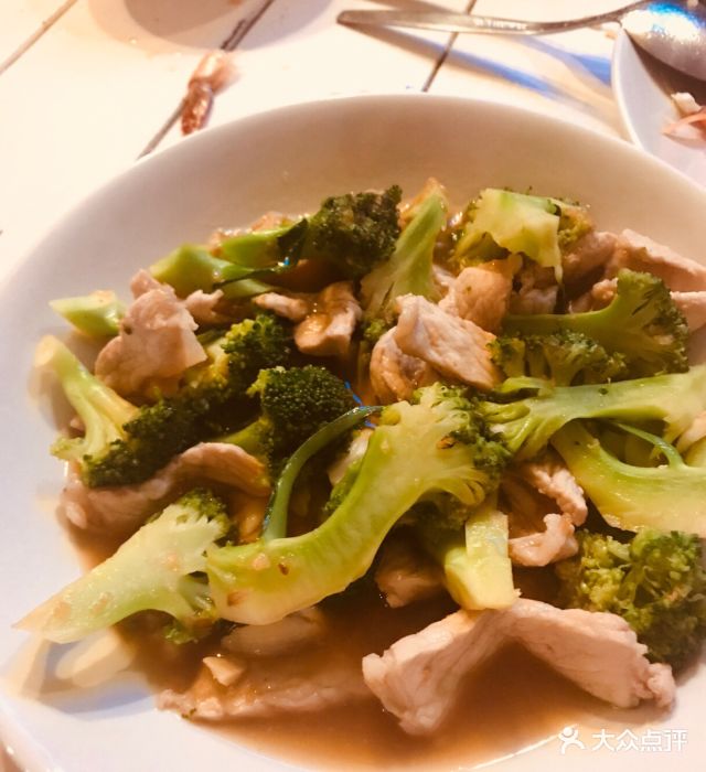 西兰花炒瘦肉 大众点评