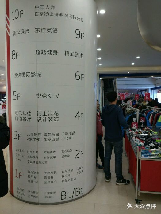 银泰城(小寨店-楼层分布图图片-西安购物-大众点评网