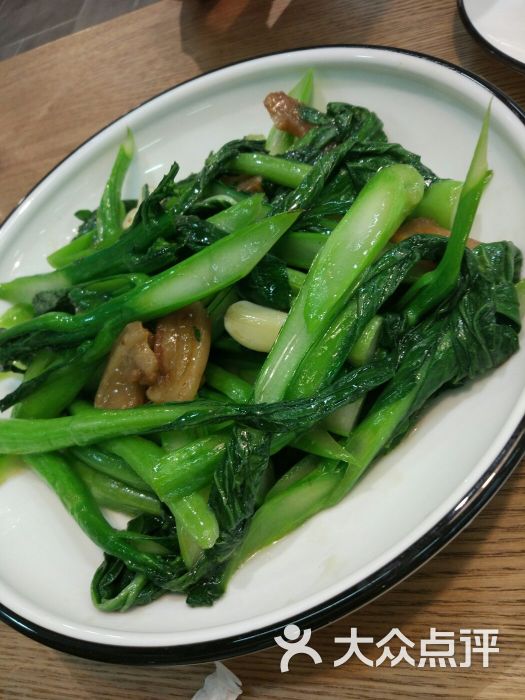 猪油渣炒菜心