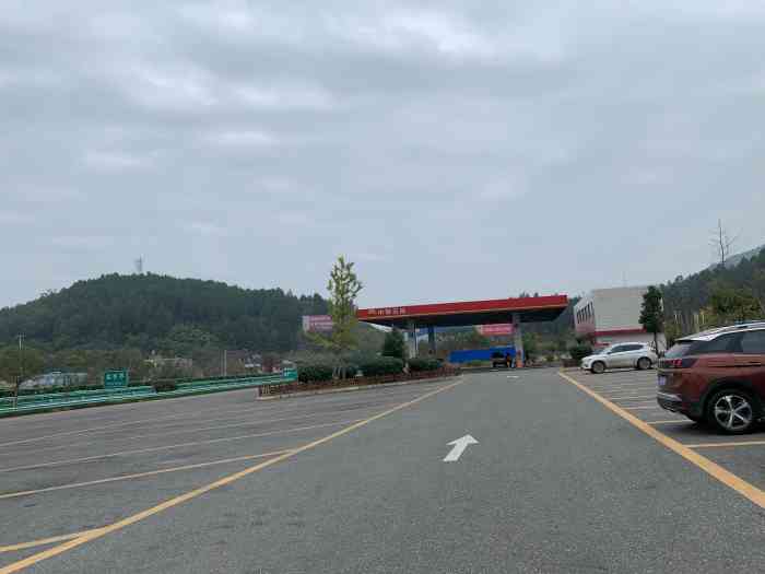 盐亭服务区停车场-"从阆中回重庆要经过的一个服务区