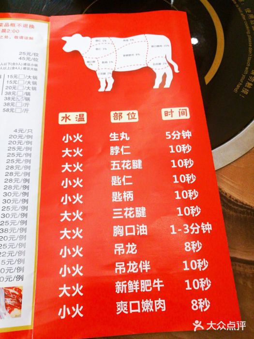 枝纠牛肉店菜单图片