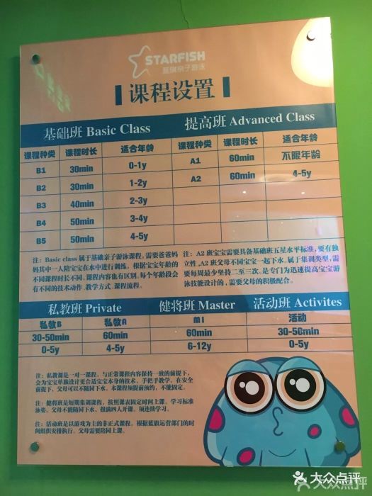 starfish蓝旗亲子游泳(方庄中心)图片