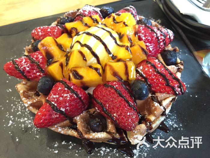 韩国雪冰(中环广场店-水果缤纷华夫图片-广州美食-大众点评网