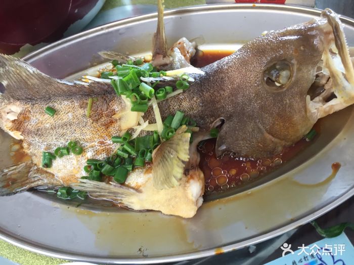下川岛东湾渔港餐厅清蒸海鱼图片 - 第1张