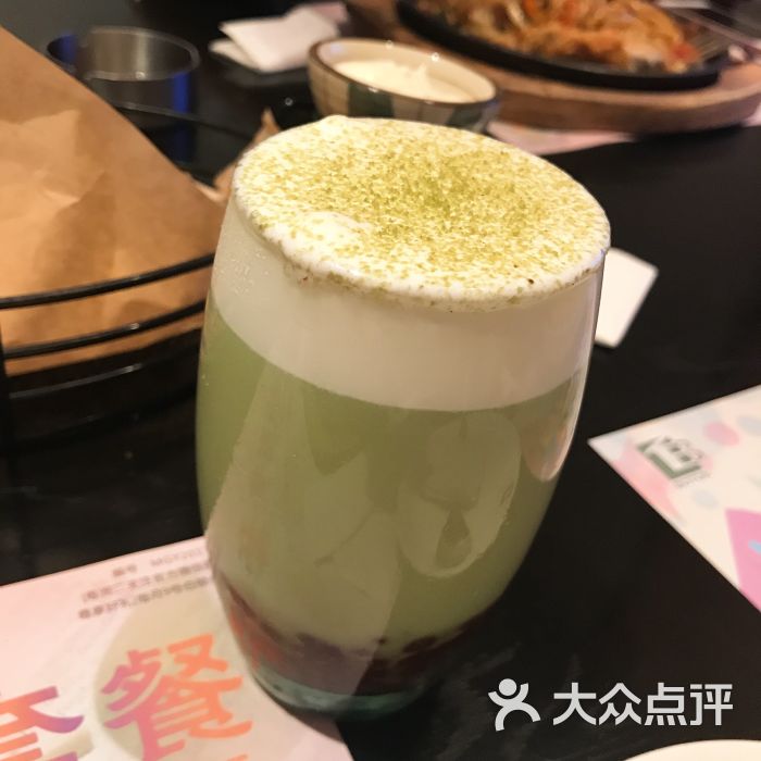 红豆抹茶奶盖