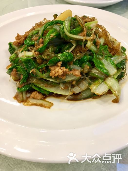 肉末粉丝小白菜