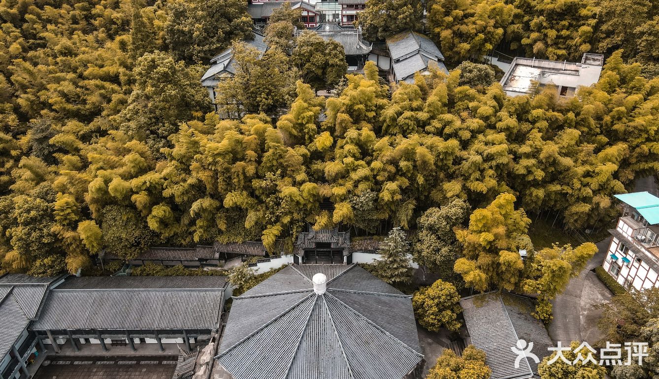 古朴建筑拍片|青瓦白墙竹林|重庆缙云山白云观