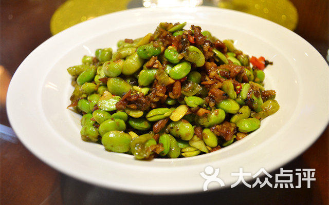 外婆菜炒毛豆