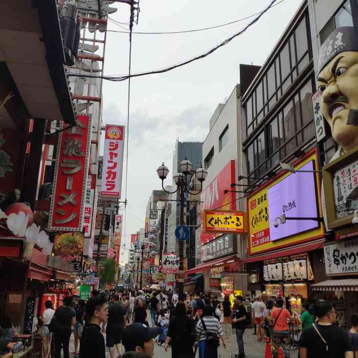 道顿堀商店街"大阪的特色街市之一了,就相当于是上海的南.