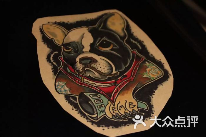 惊蛰刺青设计狗纹身手稿