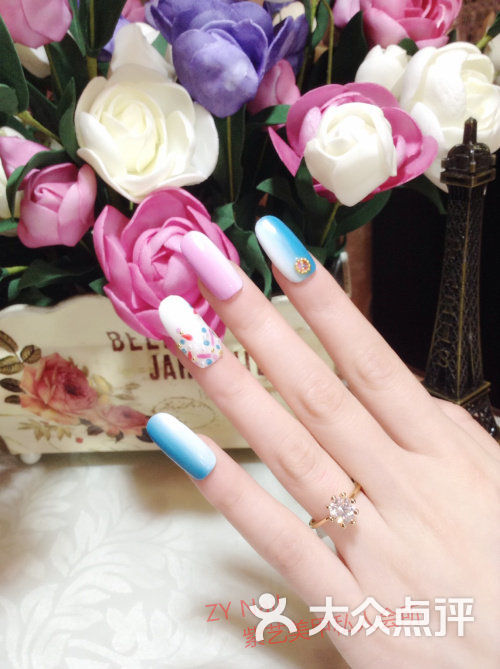 zy nail 紫艺美甲美睫工作室本店日系美甲样品秀图片