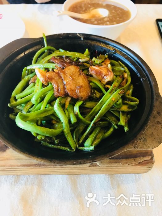 砂锅虾酱长豆角