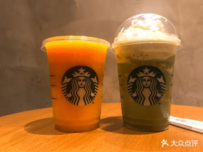 星巴克(中信广场二店)抹茶和芒果西番星冰乐图片